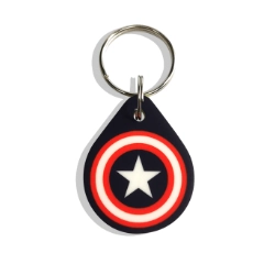 placa de identificacion para perros y gatos con tecnologia qr modelo capitan america