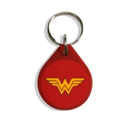 placa de identificacion para perros y gatos con tecnologia qr modelo mujer maravilla